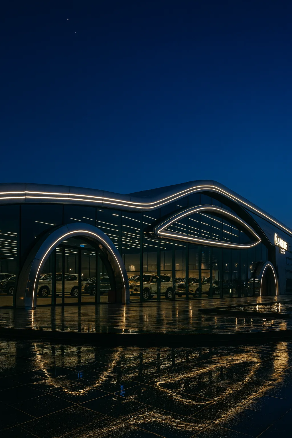Baniyas showroom — arched entry